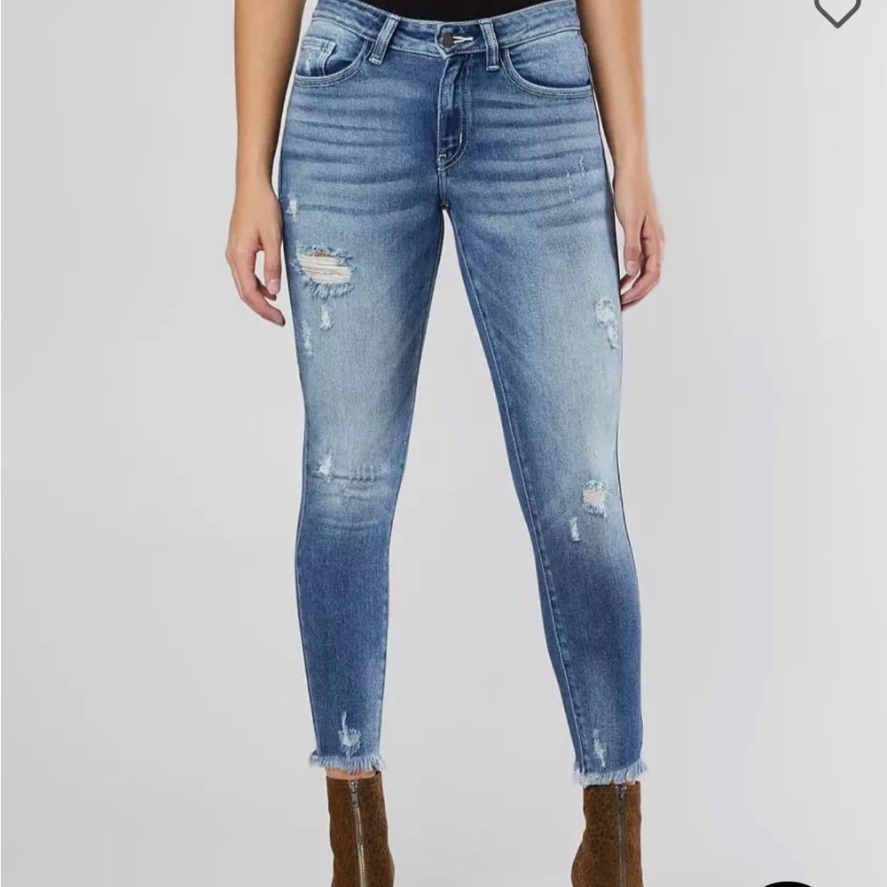 Kancan Mid-Rise Ankle Skinny Jean